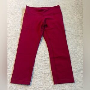 Red Lululemon Wunder Under Leggings